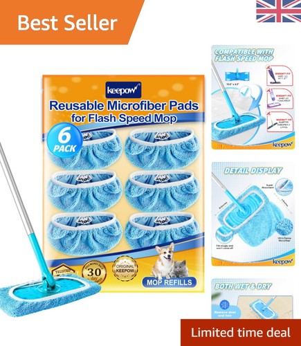 Pack reusable mop pads for - 6-pack,
