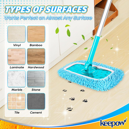 Keepow reusable mop pads - reusable,