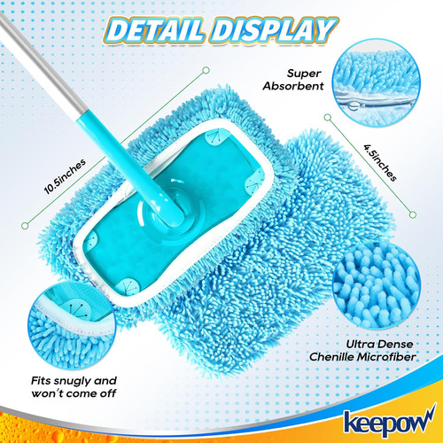 Keepow reusable mop pads for - pads,