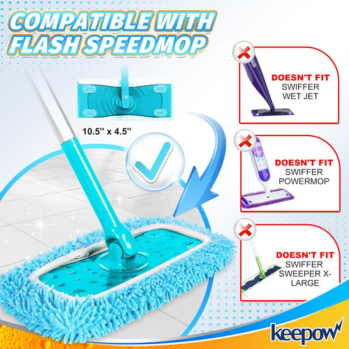 Keepow reusable mop pads - keepow,