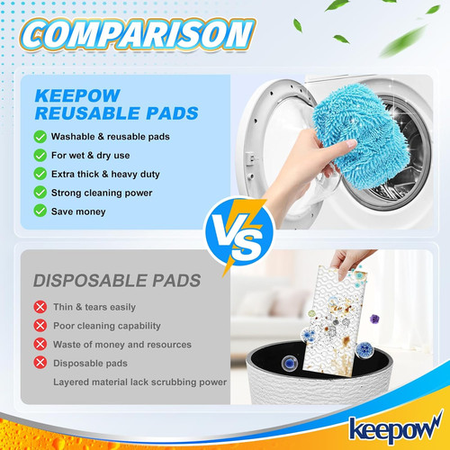 Keepow reusable mop - keepow, for