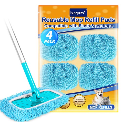 Keepow reusable mop pads - mop,